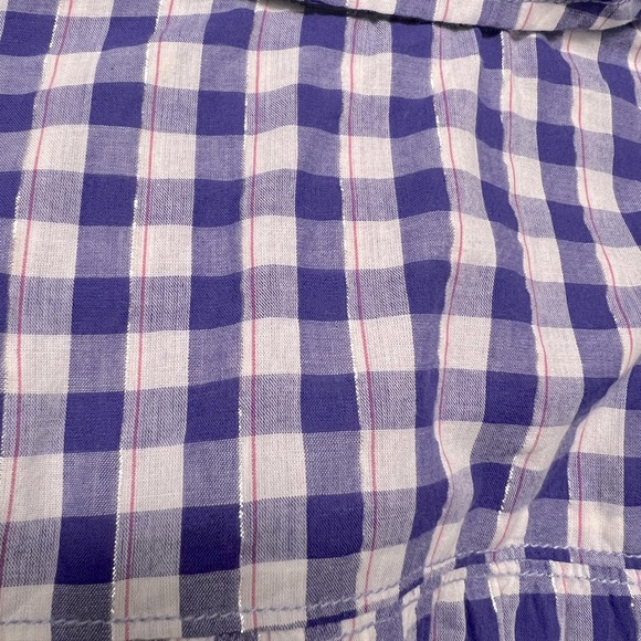 ANTHROPOLOGIE. Pilcro.NWOT. Western plaid button up shirt.Purple Blue Ombre. - Picture 6 of 8